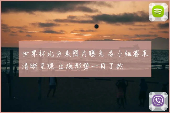 世界杯比分表图片曝光 各小组赛果清晰呈现 出线形势一目了然